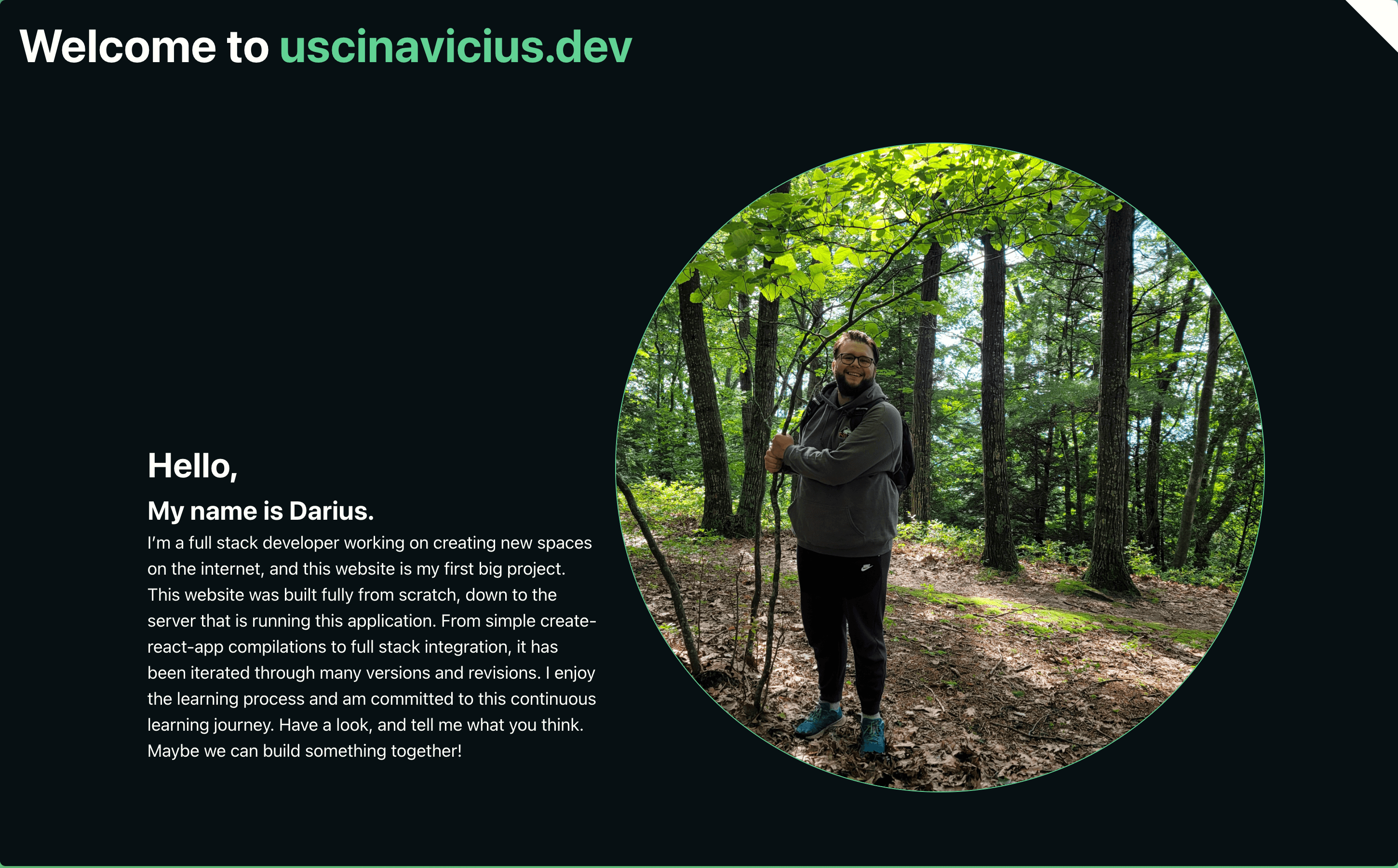 Portfolio V1 screenshot